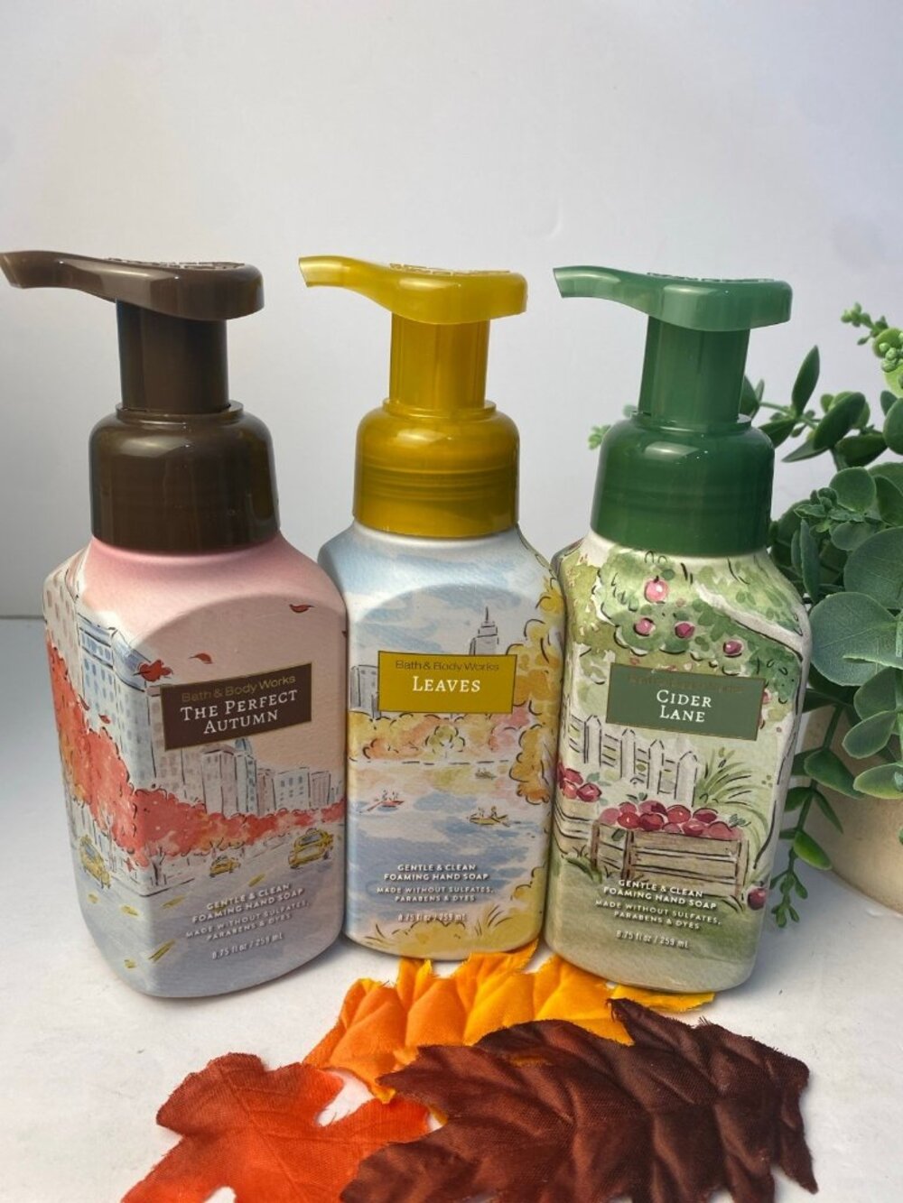 Bath & Body Works 3 Fall Scented Gentle Foaming Hand Soaps